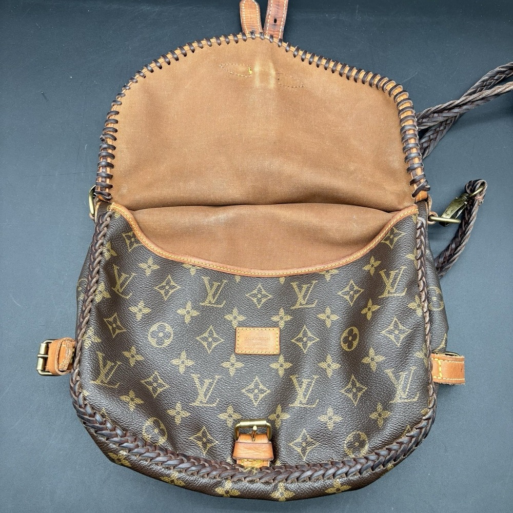 Louis Vuitton Monogram Braided Leather Shoulder Bag Vintage 90s Authentic COA - Picture 11 of 16